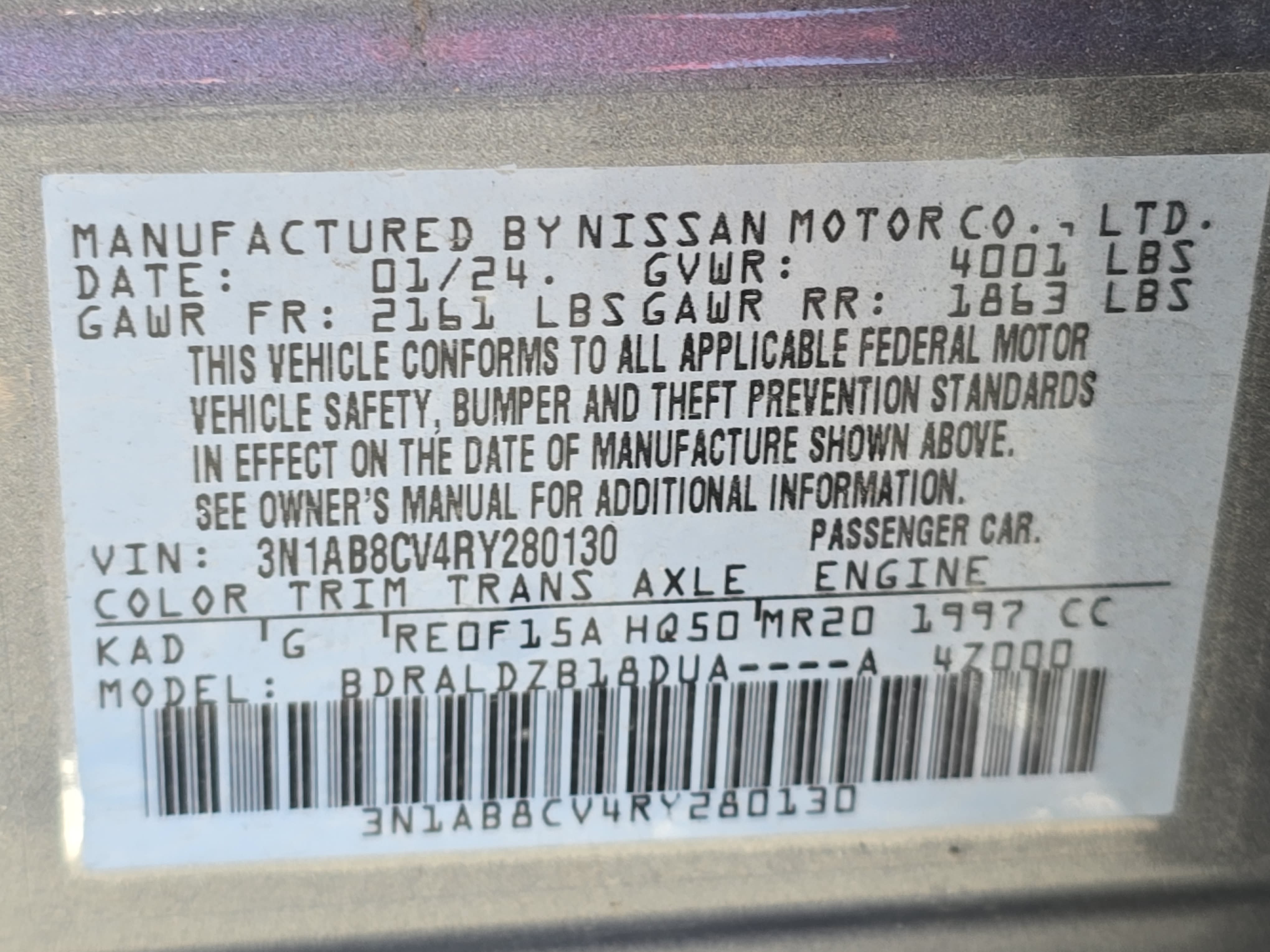 Certified 2024 Nissan Sentra SV FWD image 33