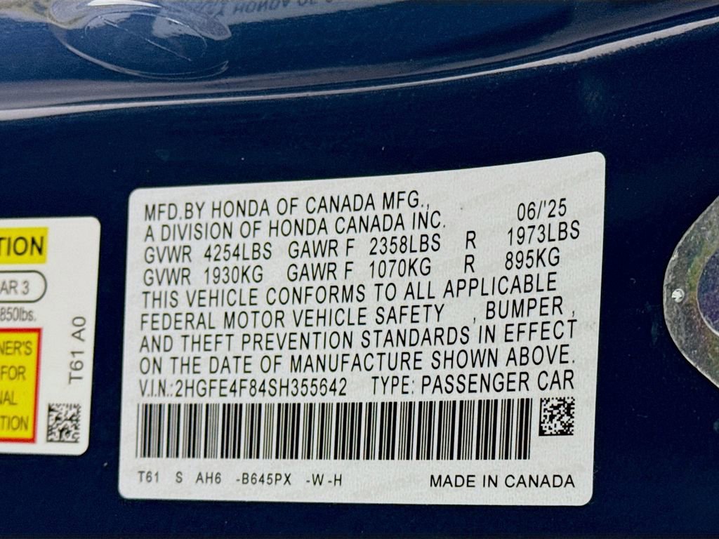 Certified 2025 Honda Civic Sport image 35
