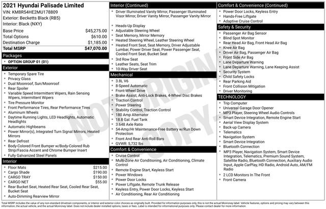 Used 2021 Hyundai Palisade Limited FWD image 36