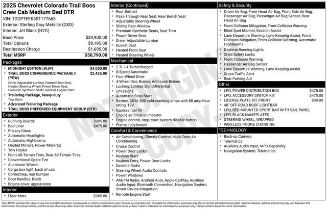 New 2025 Chevrolet Colorado Trail Boss w/ Midnight Edition image 5