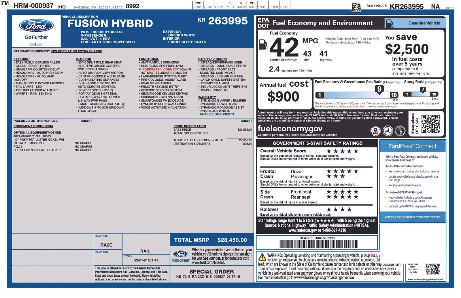 Used 2019 Ford Fusion SE FWD image 4