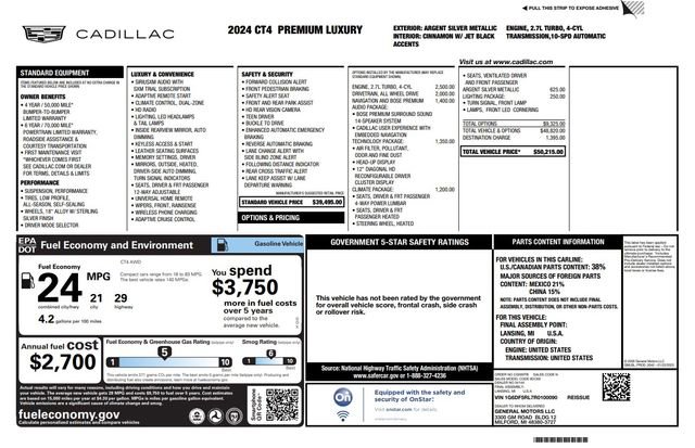 Used 2024 Cadillac CT4 Premium Luxury image 11