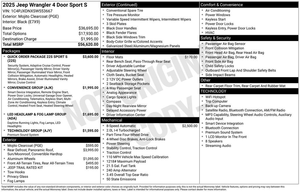 Used 2025 Jeep Wrangler Unlimited Sport AWD/4WD image 13