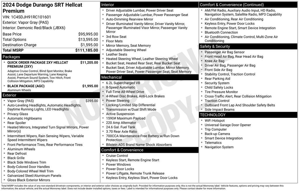 Used 2024 Dodge Durango SRT Hellcat image 47