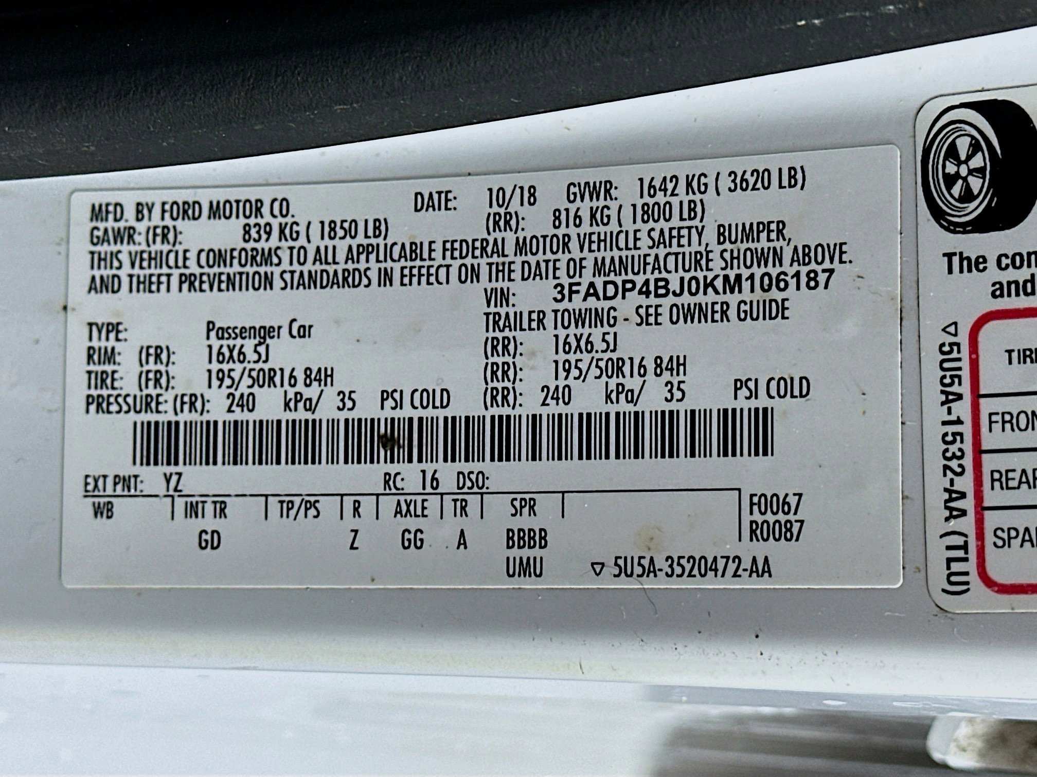 Used 2019 Ford Fiesta SE w/ Equipment Group 201A FWD image 12