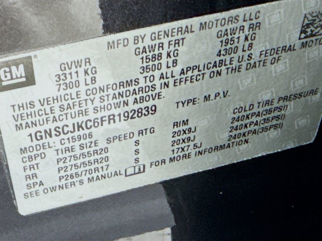 Used 2015 Chevrolet Suburban LT w/ Luxury Package image 43