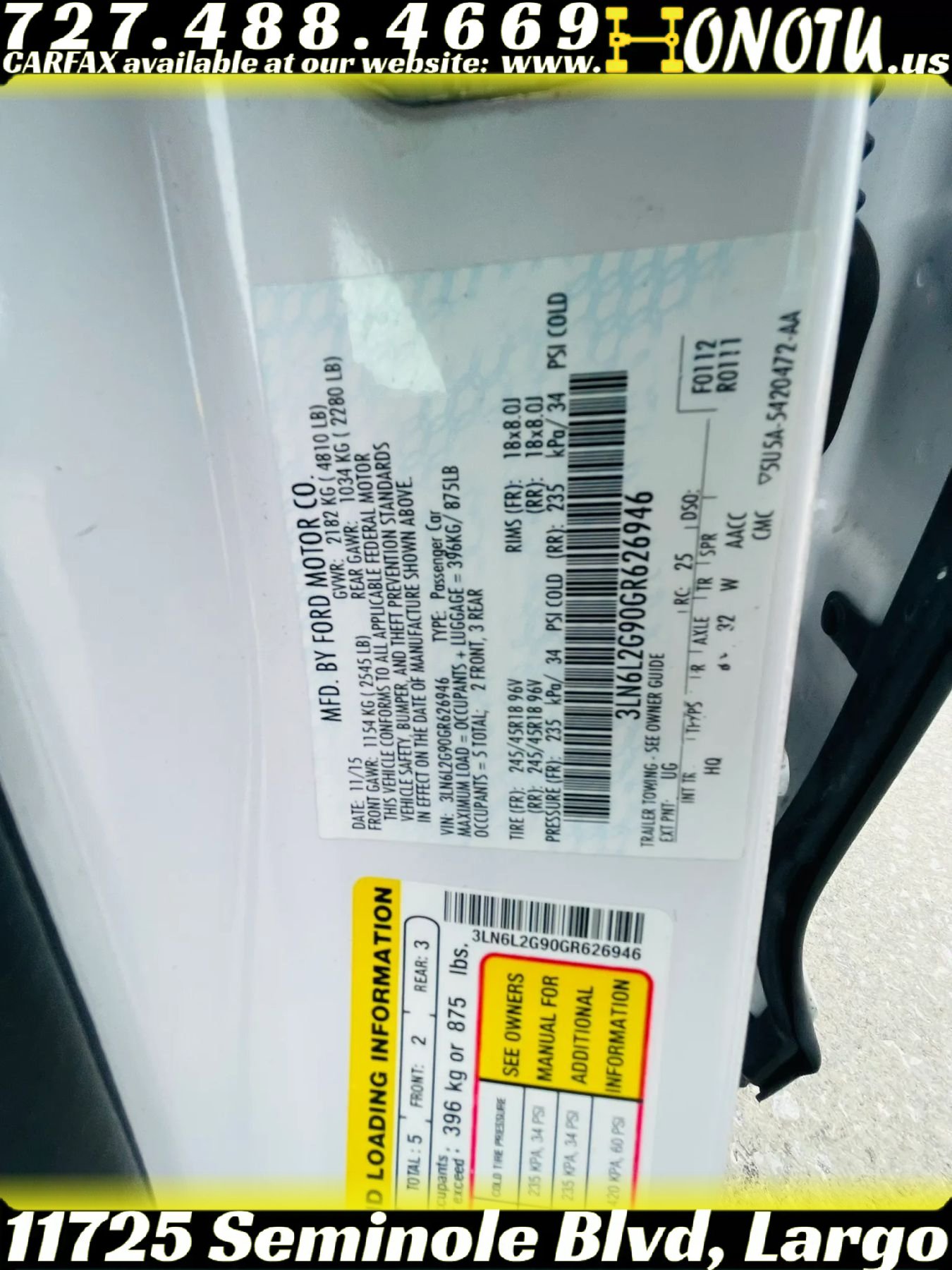 Used 2016 Lincoln MKZ FWD image 30