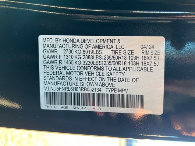 Certified 2024 Honda Odyssey EX-L image 19