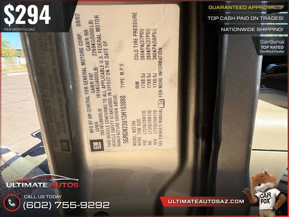 Used 2003 HUMMER H2 w/ Preferred Equipment Group AWD/4WD image 29
