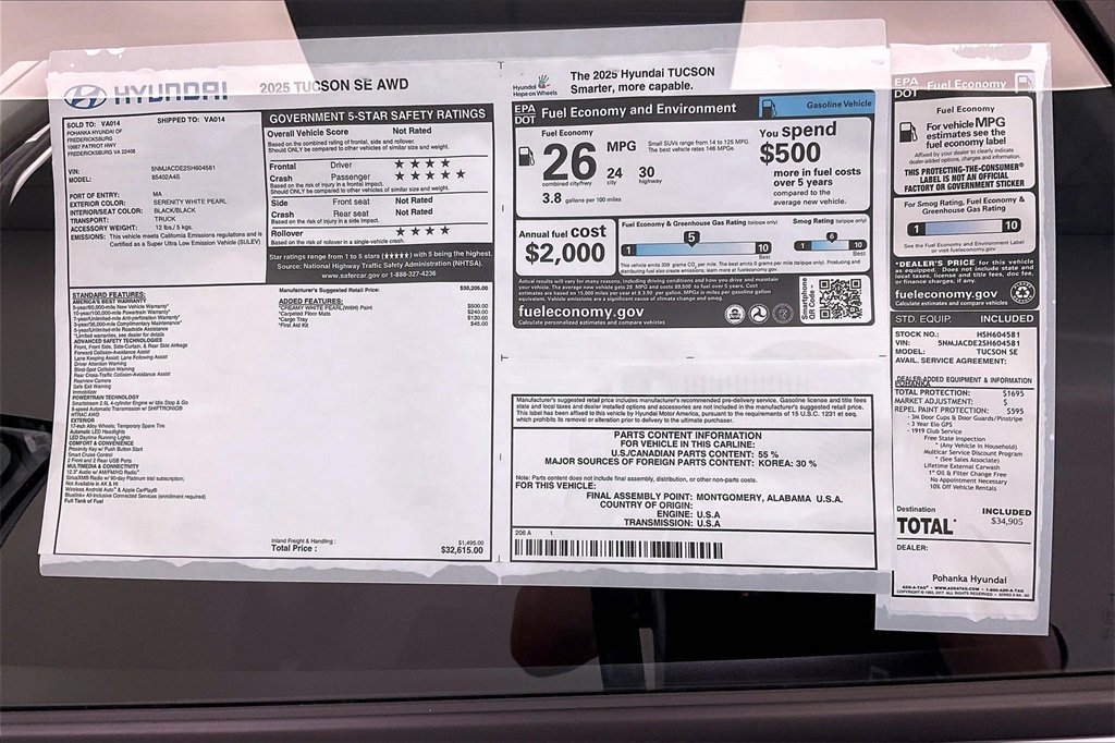 New 2025 Hyundai Tucson SE image 14