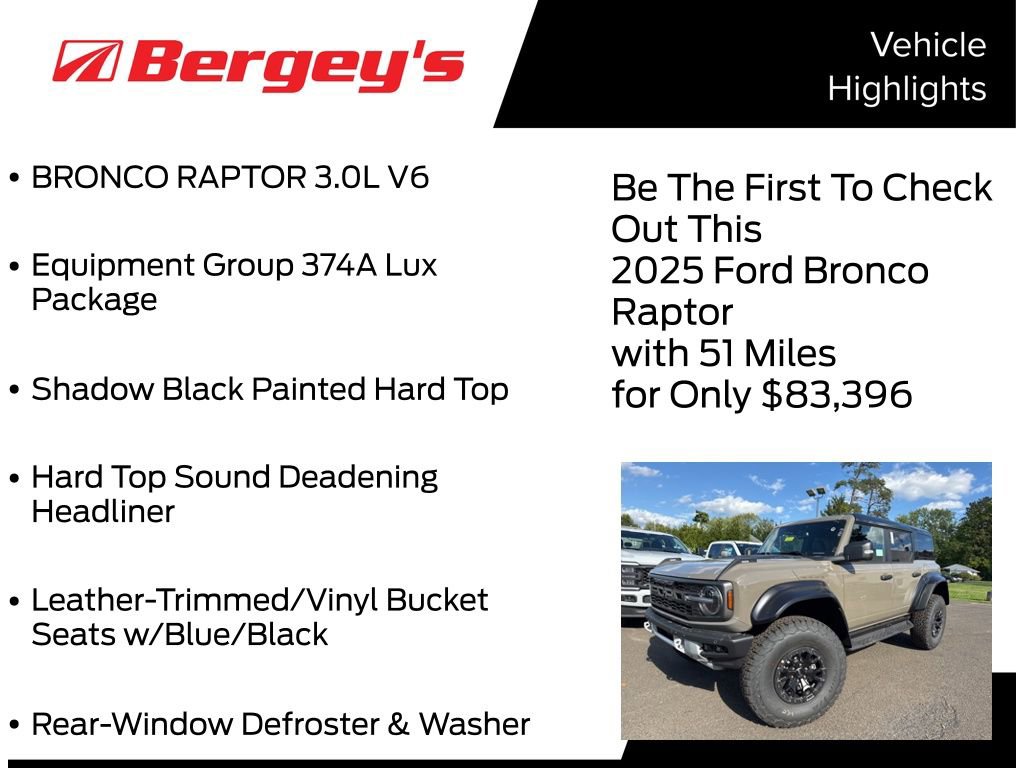 New 2025 Ford Bronco Raptor image 5