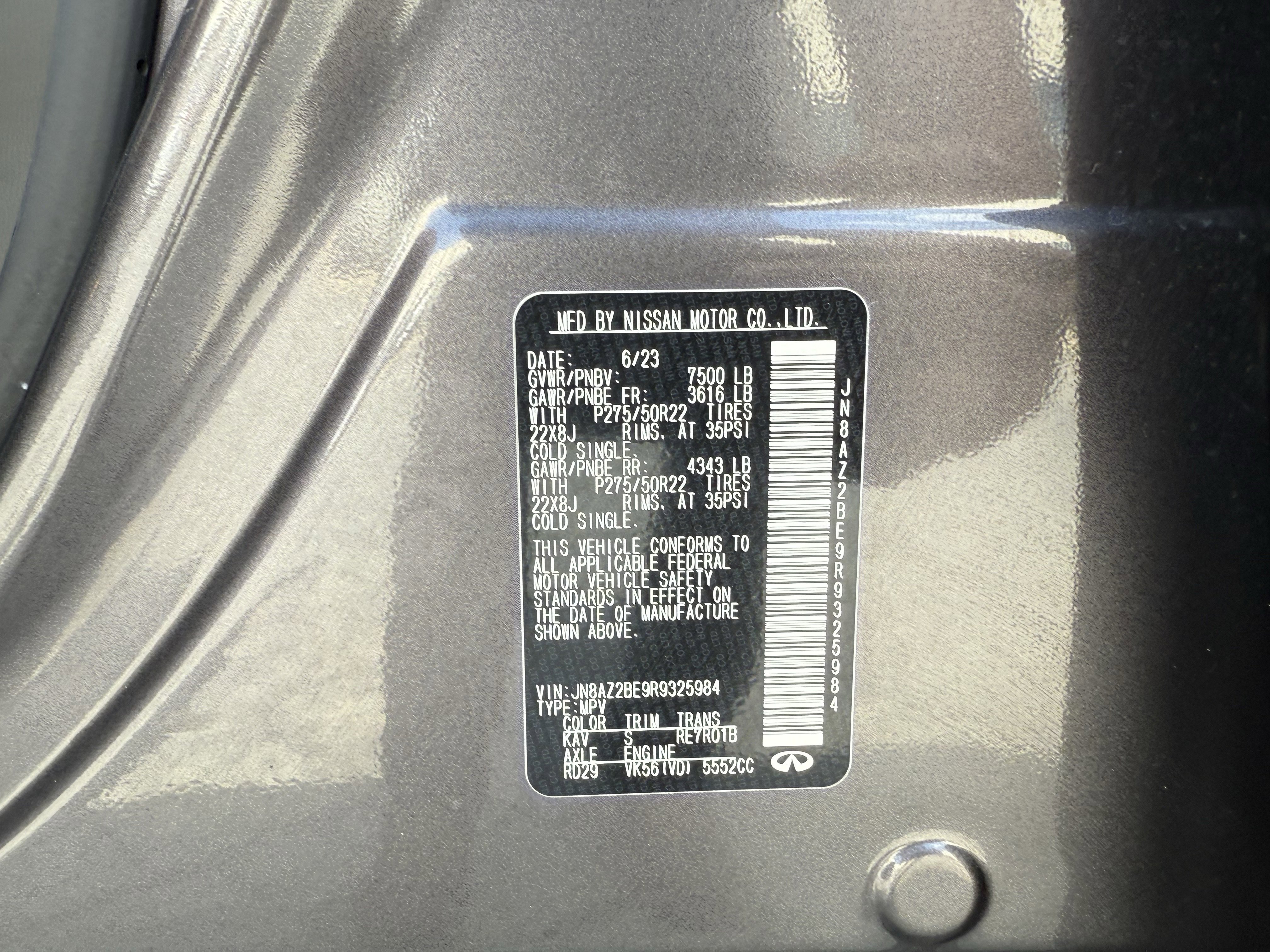 Certified 2024 INFINITI QX80 Sensory AWD/4WD image 19