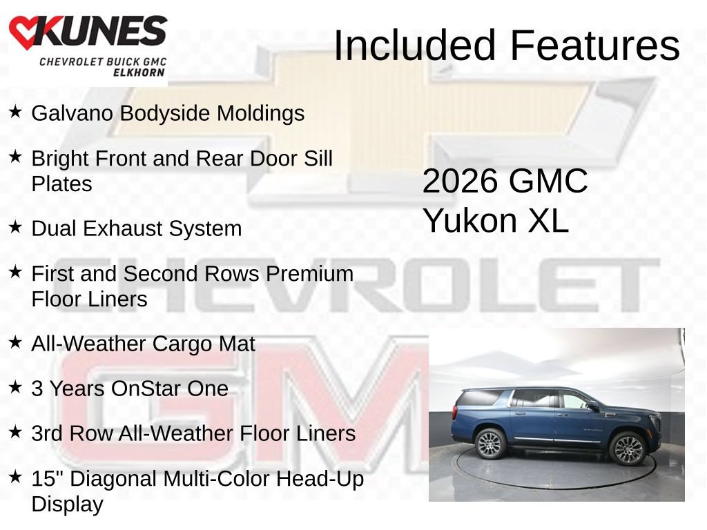 New 2026 GMC Yukon XL Denali w/ LPO, Floor Liner Package AWD/4WD image 3