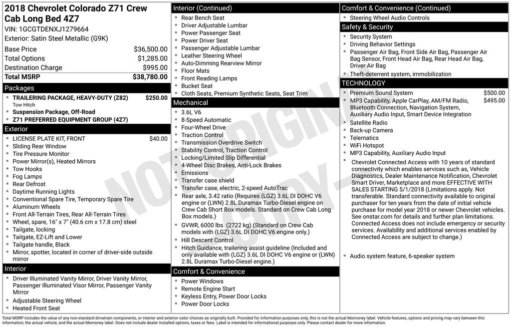 Certified 2018 Chevrolet Colorado Z71 AWD/4WD image 6