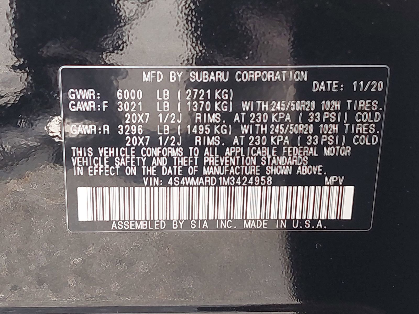 Certified 2021 Subaru Ascent Touring w/ Popular Package #2A image 40