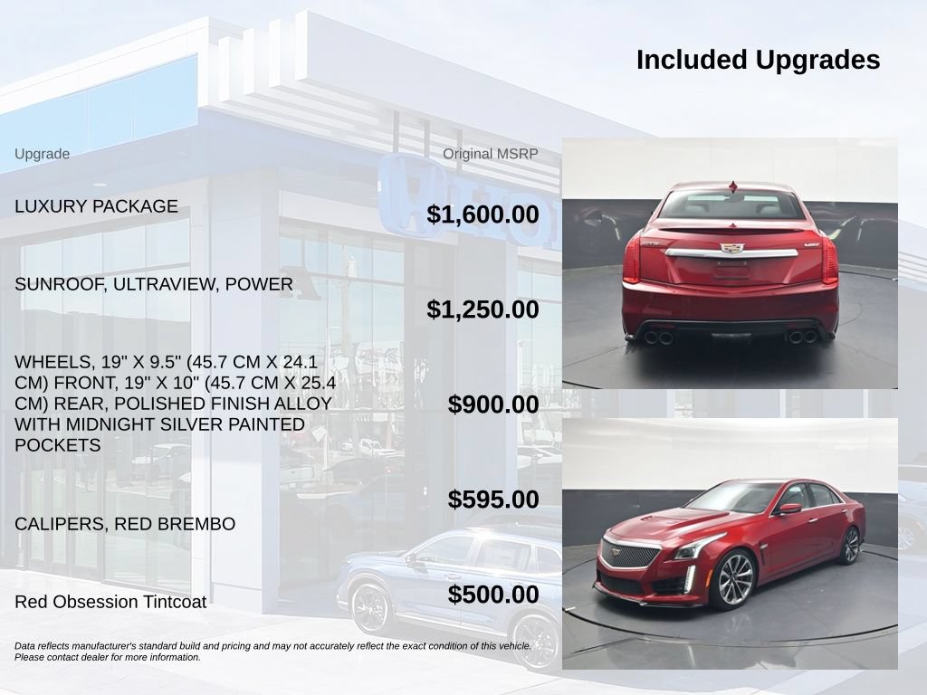 Used 2016 Cadillac CTS V w/ Luxury Package RWD image 5