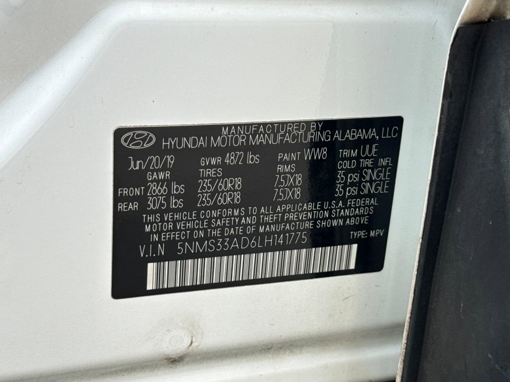 Used 2020 Hyundai Santa Fe SEL w/ Convenience + Premium Package image 30