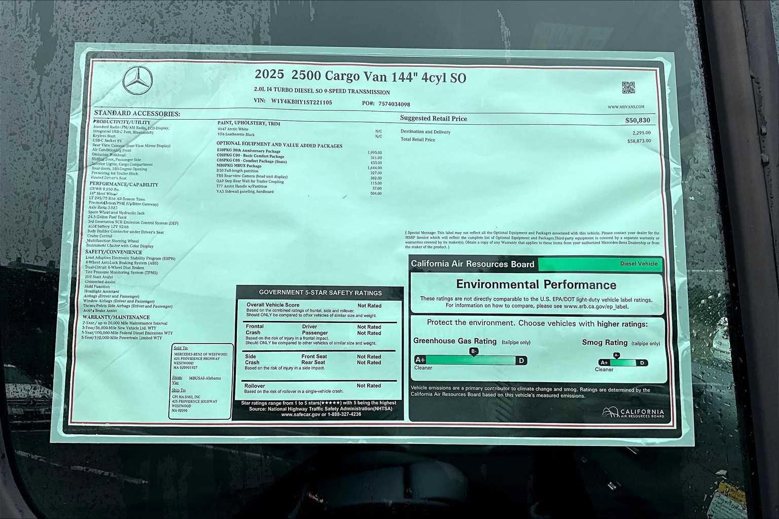 New 2025 Mercedes-Benz Sprinter 2500 image 17