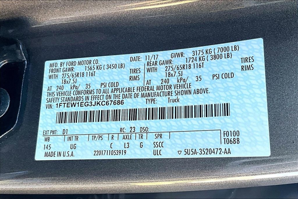 Used 2018 Ford F150 XLT w/ Equipment Group 302A Luxury image 35