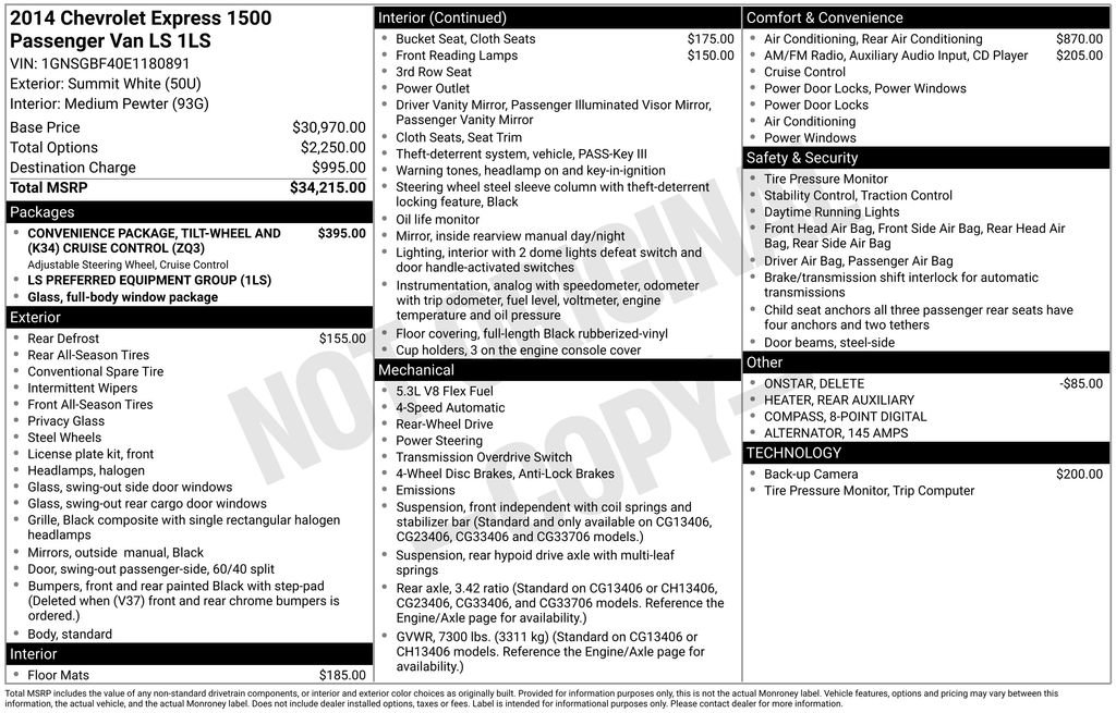 Used 2014 Chevrolet Express 1500 LS video 2