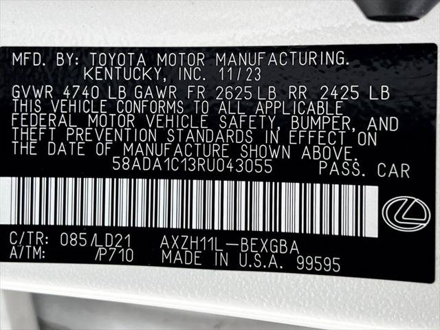 Certified 2024 Lexus ES 300h w/ Premium Package FWD image 22