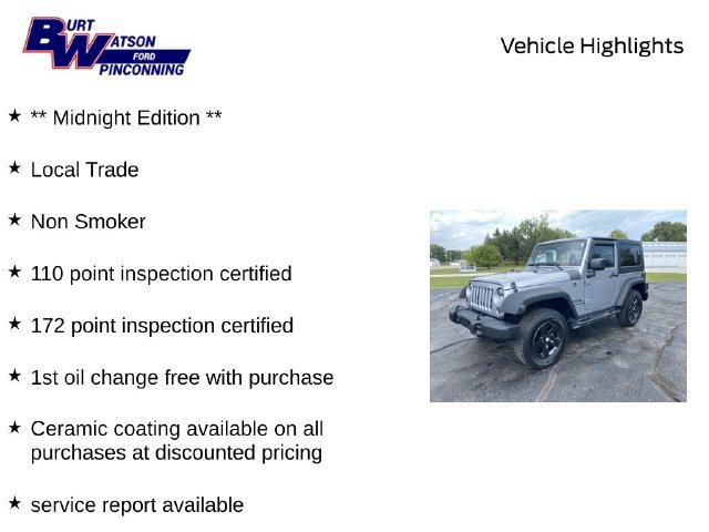 Used 2014 Jeep Wrangler Sport w/ Quick Order Package 24S AWD/4WD image 8