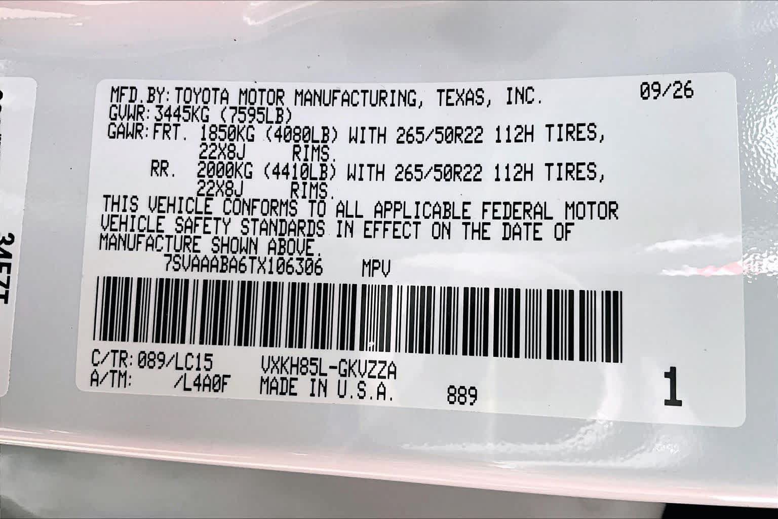 New 2026 Toyota Sequoia Capstone AWD/4WD image 22