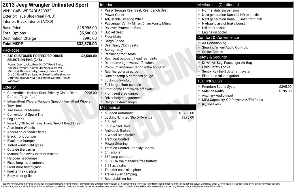 Used 2013 Jeep Wrangler Unlimited Sport AWD/4WD image 33