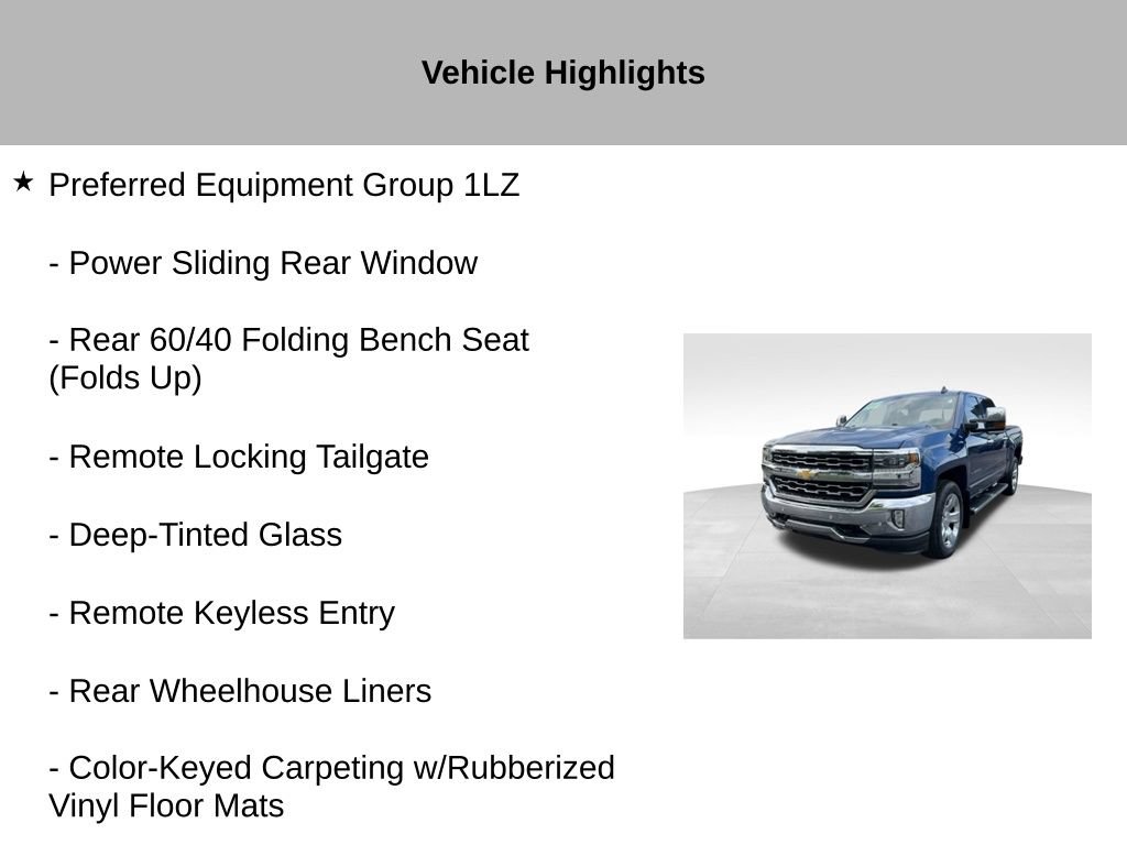 Used 2017 Chevrolet Silverado 1500 LTZ w/ LTZ Plus Package AWD/4WD image 18