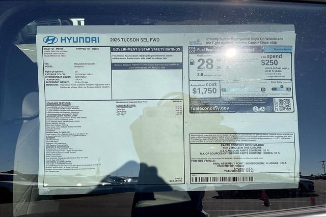 New 2026 Hyundai Tucson SEL image 14