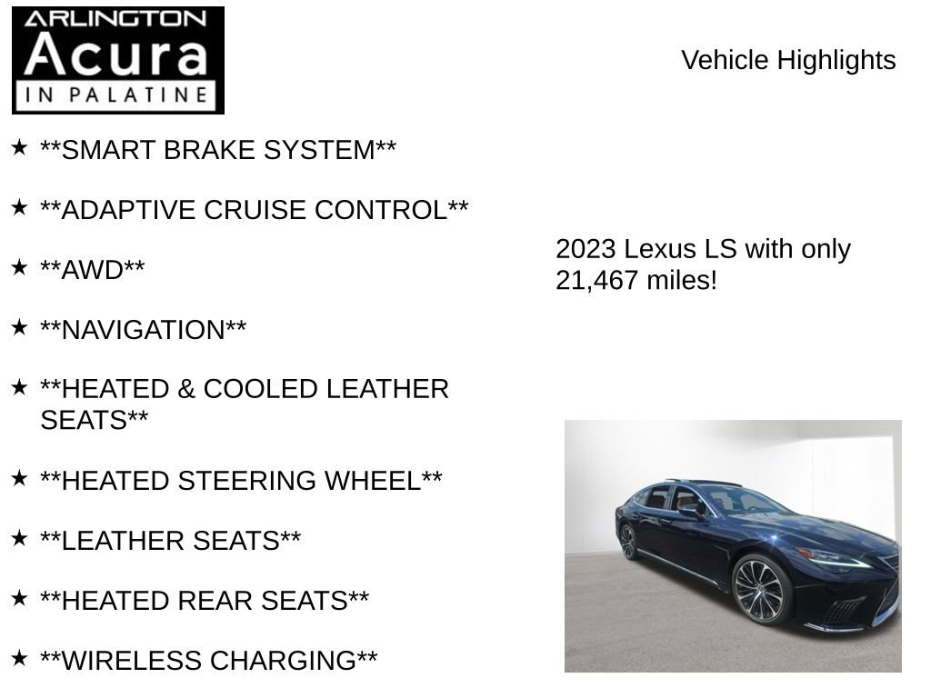 Used 2023 Lexus LS 500 AWD w/ Luxury Package image 8
