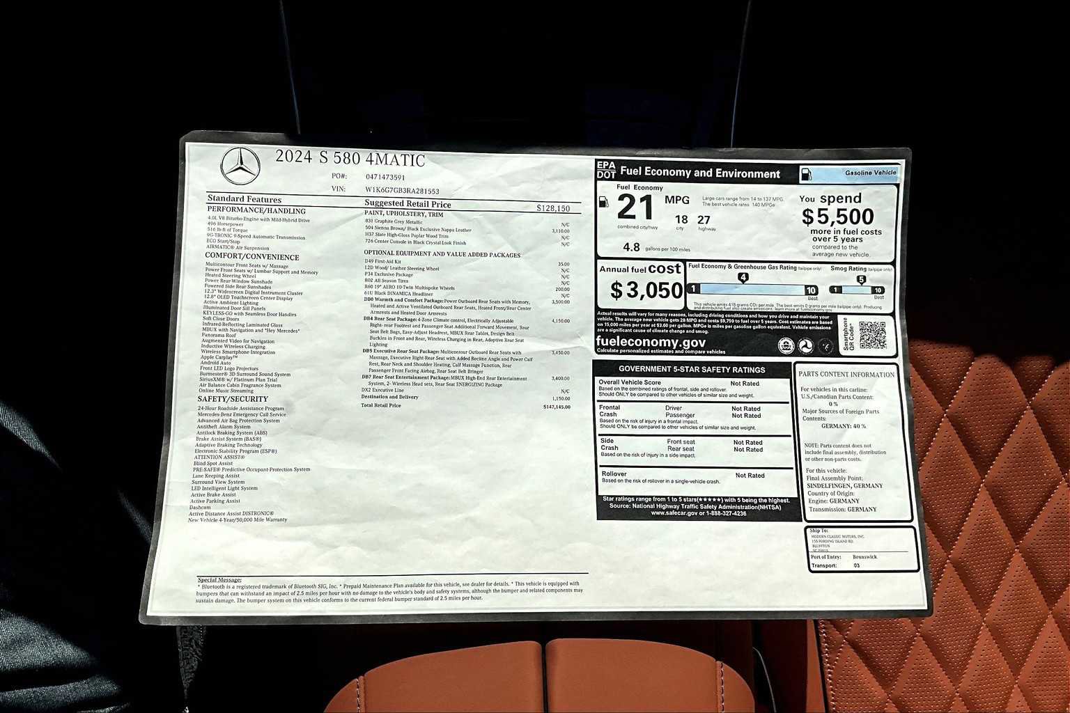 Used 2024 Mercedes-Benz S 580 S 580 image 19