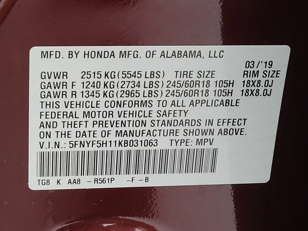 Used 2019 Honda Pilot LX image 33