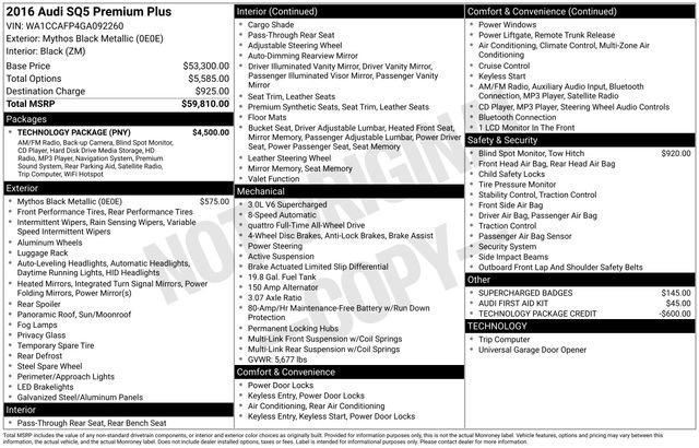 Used 2016 Audi SQ5 Premium Plus w/ Technology Package image 17