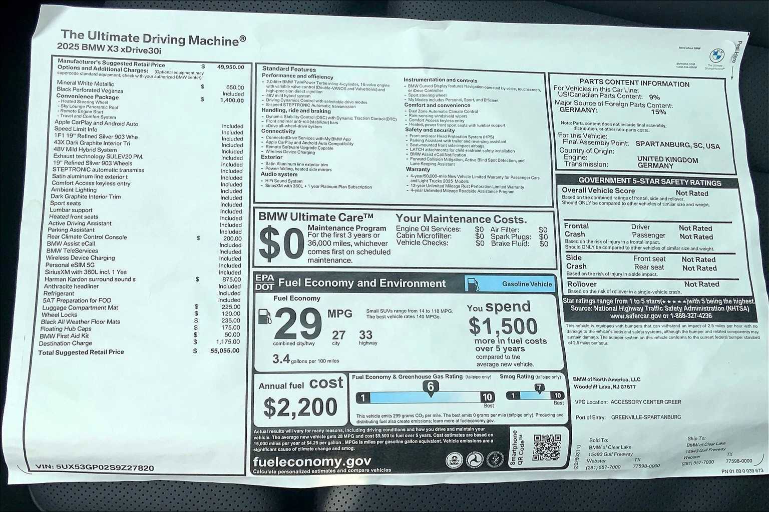 New 2025 BMW X3 xDrive30i w/ Convenience Package image 21