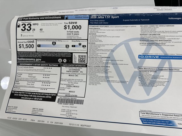 New 2026 Volkswagen Jetta Sport image 40