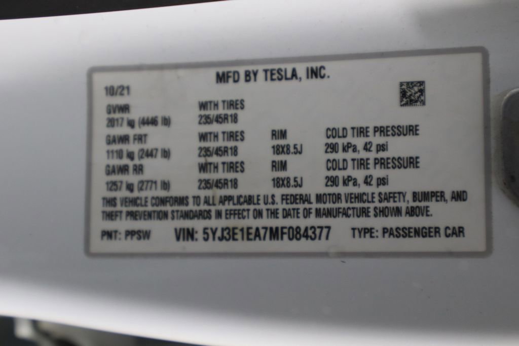 Used 2021 Tesla Model 3 Standard Range Plus RWD image 38