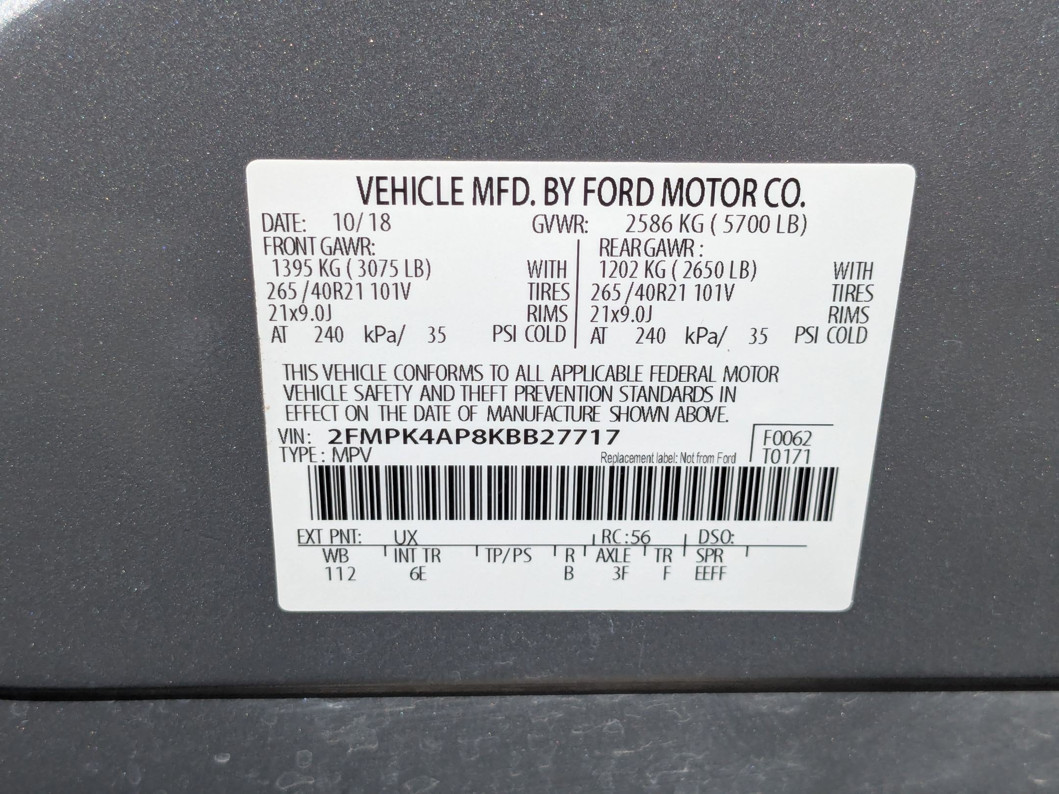 Used 2019 Ford Edge ST w/ Equipment Group 401A AWD/4WD image 38