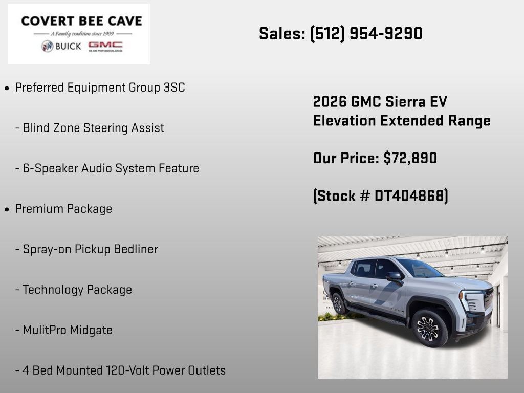 New 2026 GMC Sierra EV Elevation w/ Premium Package AWD/4WD image 14