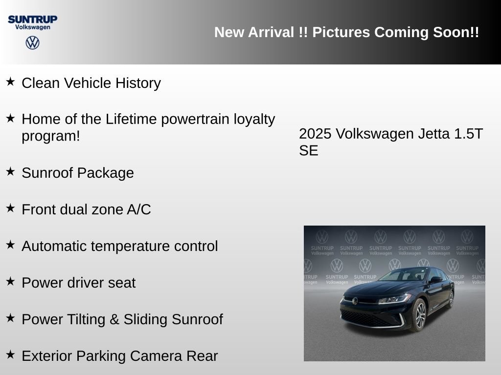 Used 2025 Volkswagen Jetta SE w/ Sunroof Package FWD image 6