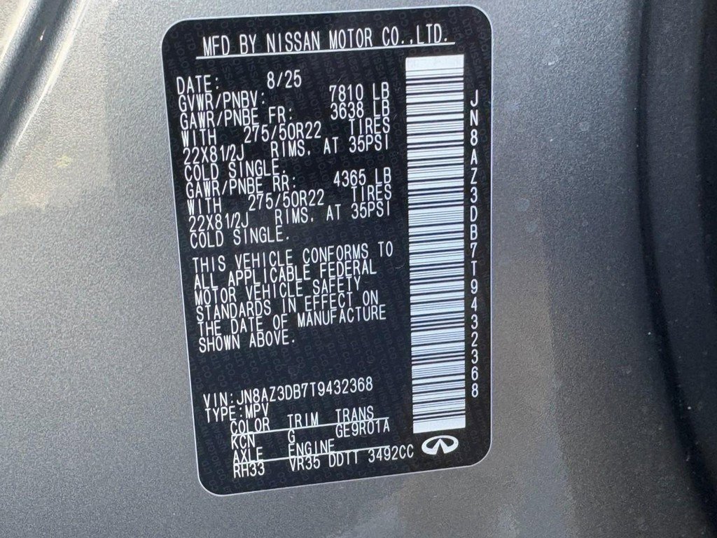 New 2026 INFINITI QX80 4WD w/ Sport Exterior Package image 19