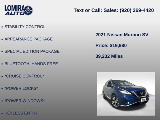 Used 2021 Nissan Murano SV AWD/4WD image 8