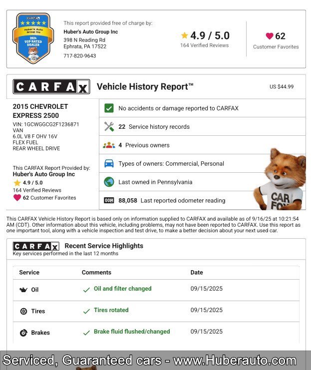Used 2015 Chevrolet Express 2500 Extended image 5