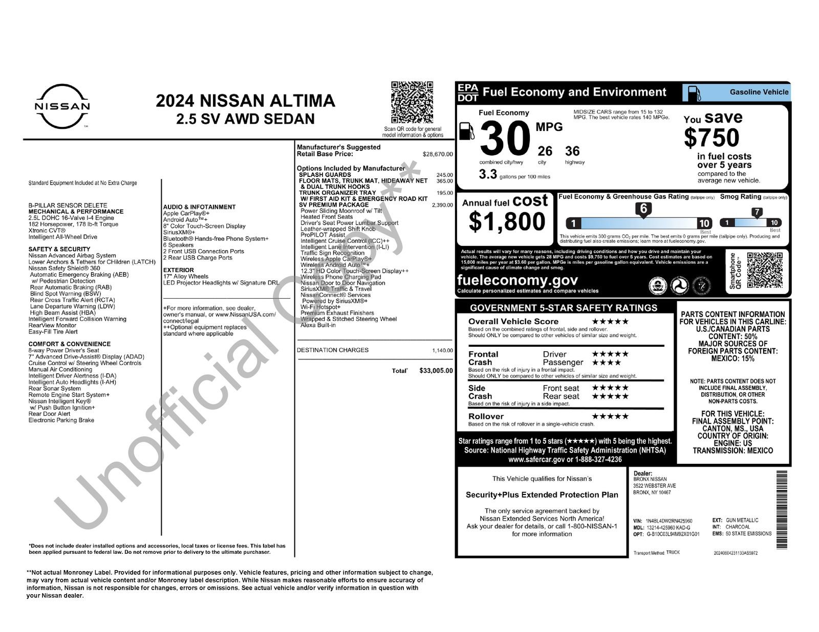 Used 2024 Nissan Altima 2.5 SV w/ SV Premium Package image 22