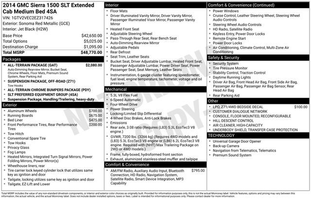 Used 2014 GMC Sierra 1500 SLT w/ All-Terrain Package image 8