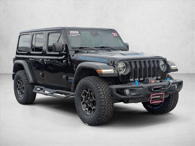 Used 2021 Jeep Wrangler Unlimited Rubicon 4xe w/ Steel Bumper Group image 3