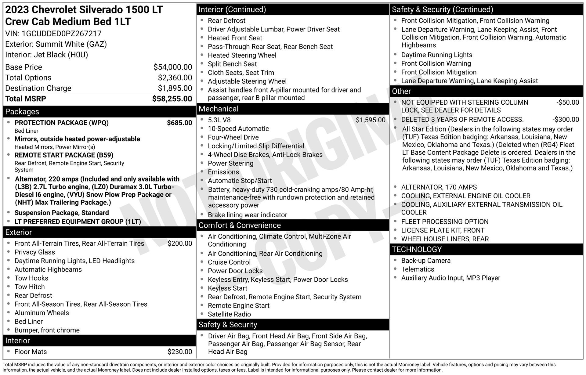 Used 2023 Chevrolet Silverado 1500 LT w/ Protection Package AWD/4WD image 40