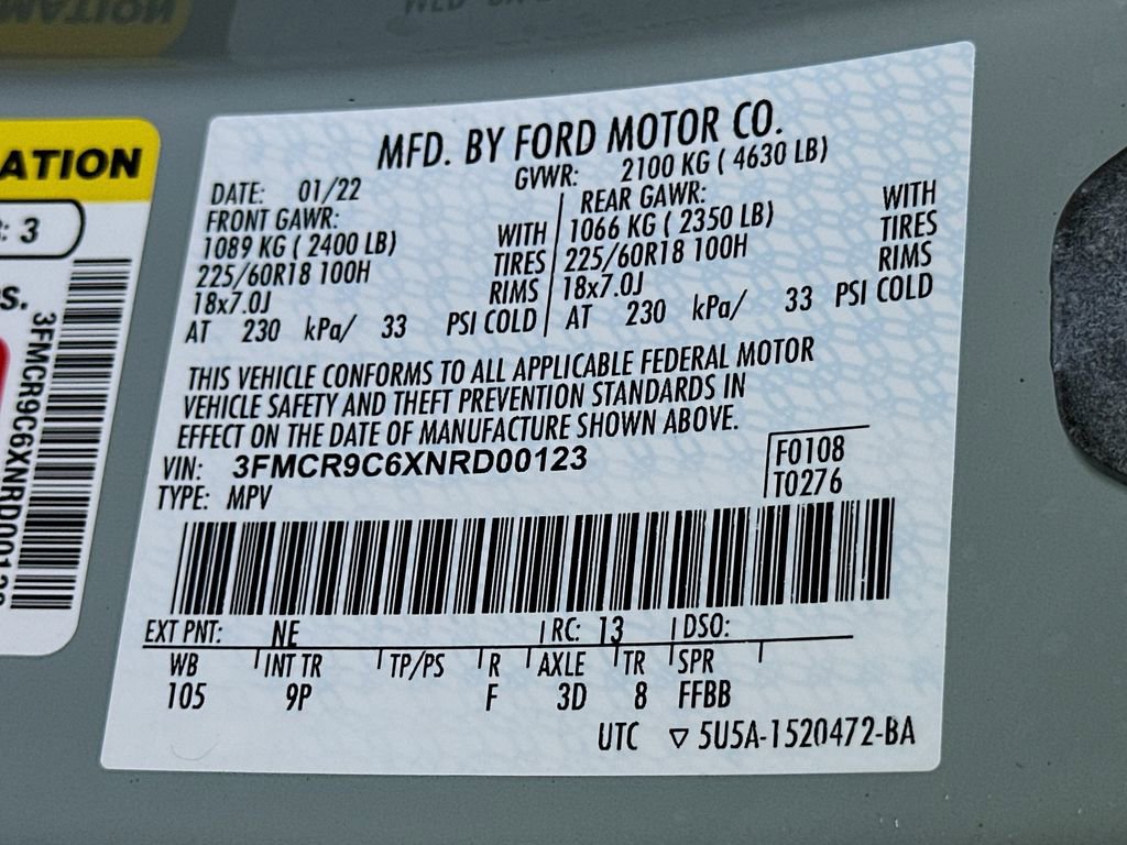 Certified 2022 Ford Bronco Sport Outer Banks w/ Tech Package image 21