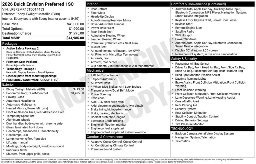 New 2026 Buick Envision Preferred image 5