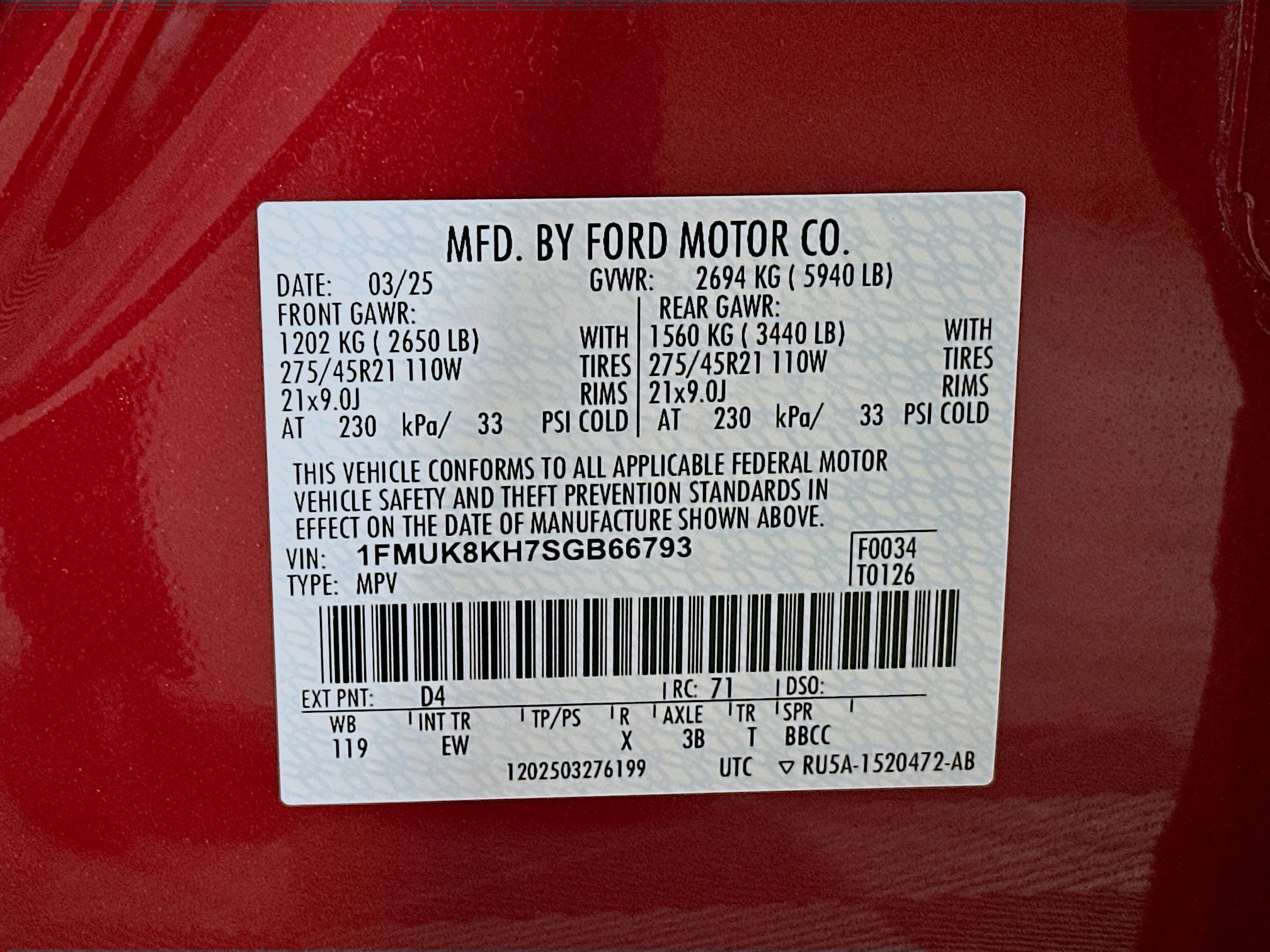 Used 2025 Ford Explorer ST-Line w/ ST-Line Street Pack AWD/4WD image 32